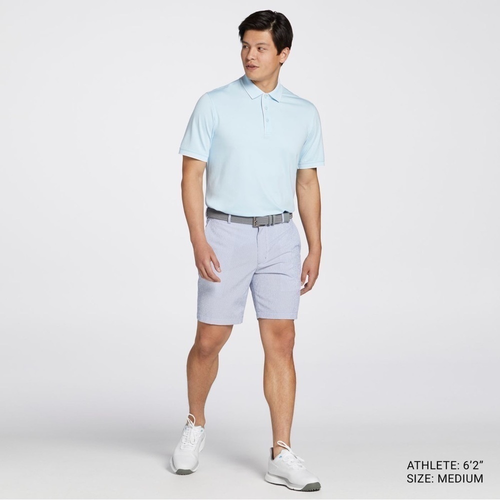 New Walter Hagen Men's Clubhouse Seersucker Golf Shorts 9” inseam chino stripes - Picture 2 of 10